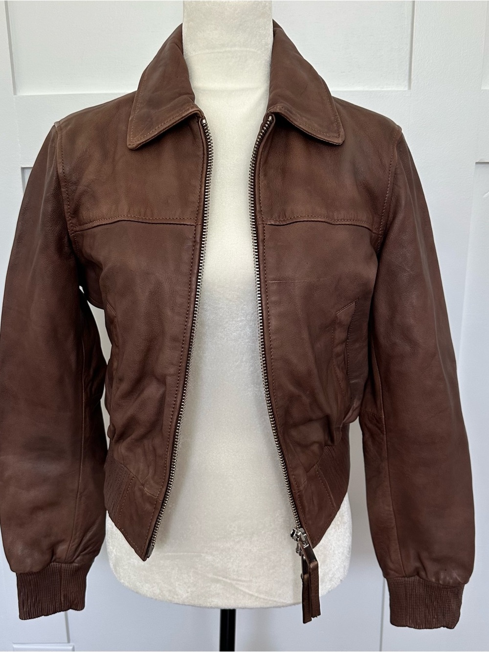 Mango Leather Jacket - Picture 2 of 13